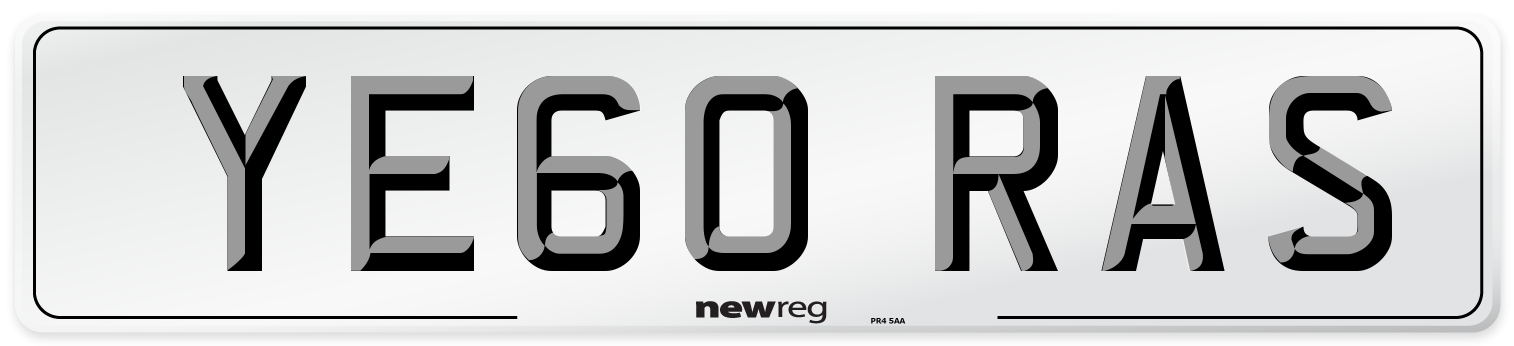 YE60 RAS Number Plate from New Reg